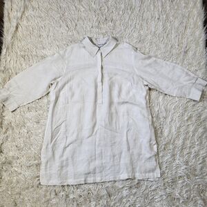 MARINA RINALDI 100% Linen Top Luxury Brand Women’s Size 25